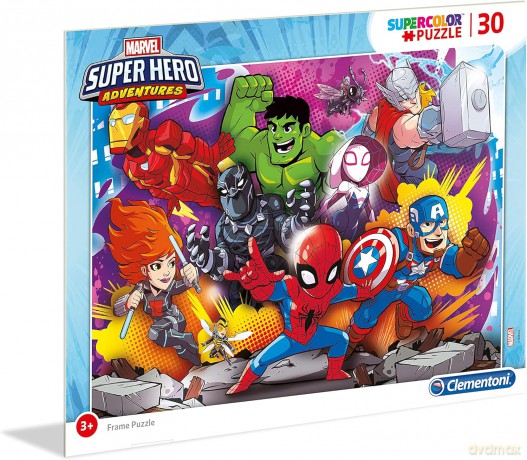CLEMENTONI 30 el. ramkowe Super Hero Adventures 22703 [PUZZLE]