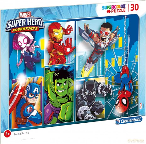 CLEMENTONI 30 el. ramkowe Super Hero Adventures 22703 [PUZZLE]