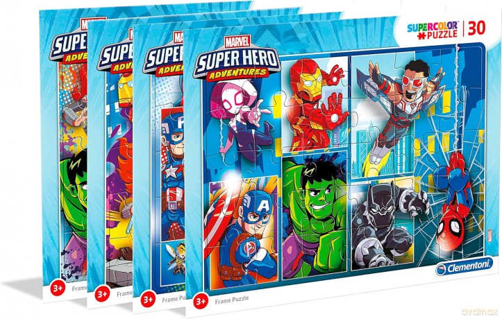 CLEMENTONI 30 el. ramkowe Super Hero Adventures 22703 [PUZZLE]