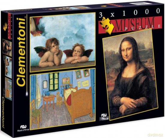 CLEMENTONI 3x1000 Museum [PUZZLE]