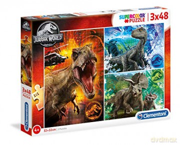 CLEMENTONI 3x48 el. Jurassic World 25250 [PUZZLE]