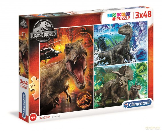 CLEMENTONI 3x48 el. Jurassic World 25250 [PUZZLE]