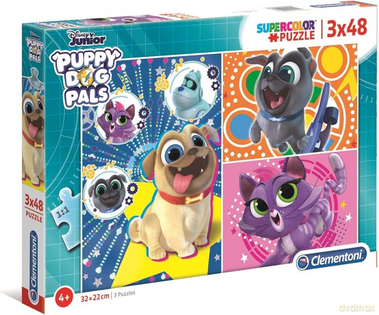 CLEMENTONI 3x48 el. Puppy Dog Pals 25247 [PUZZLE]