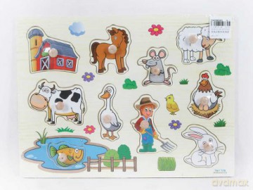 Puzzle drewniane Farma BPUZ9780 [PUZZLE]