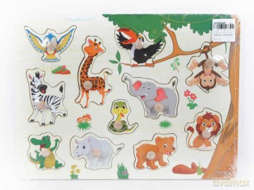 Puzzle drewniane Zwierzęta BPUZ0886 [PUZZLE]