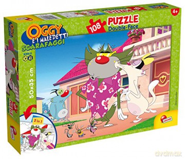 Puzzle dwustronne 108 el. Oggy i Karaluchy 54107 [PUZZLE]