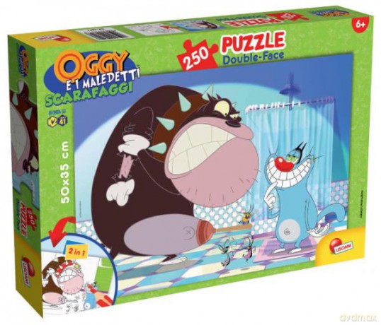 Puzzle dwustronne 250 el. Oggy i karaluchy [PUZZLE]