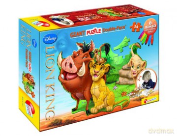 Puzzle dwustronne Król Lew kształt. [PUZZLE]