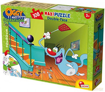 Puzzle dwustronne Maxi 108 el. Oggy i Karaluchy [PUZZLE]