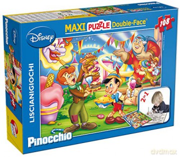 Puzzle dwustronne MAXI 108 el. Pinokio. [PUZZLE]