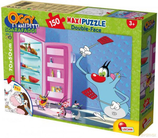 Puzzle dwustronne Maxi 150 el. Oggy i karaluchy 52851 [PUZZLE]