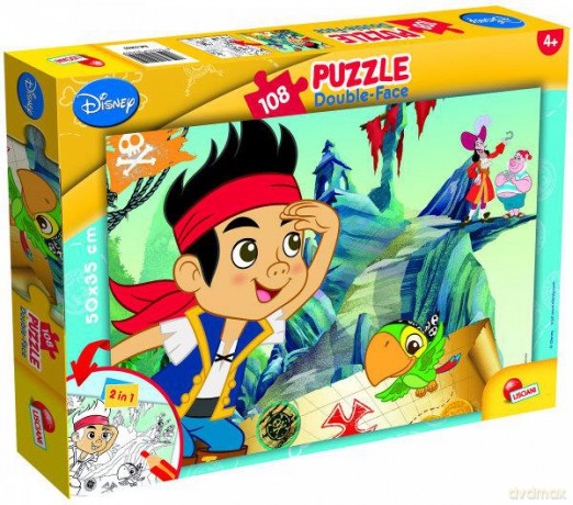 Puzzle dwustronne Plus 108 el. Jake i Piraci. 52059 [PUZZLE]