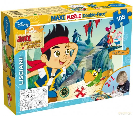 Puzzle dwustronne Plus 108 el. Jake i Piraci. 52059 [PUZZLE]