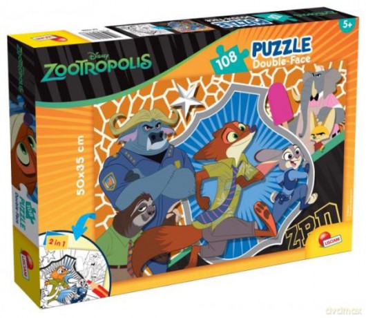 Puzzle dwustronne Zwierzogród 108 el. 53988 [PUZZLE]