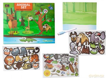 Puzzle magnetyczne - Zwierzęta 60 el. [PUZZLE]