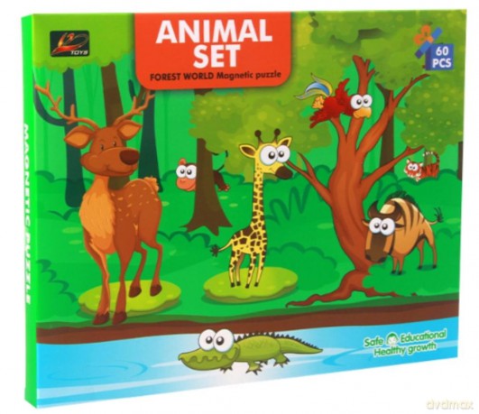 Puzzle magnetyczne - Zwierzęta 60 el. [PUZZLE]