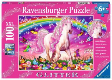 RAVENSBURGER 100 el. XXL z brokatem Jednorożec 139279 [PUZZLE]