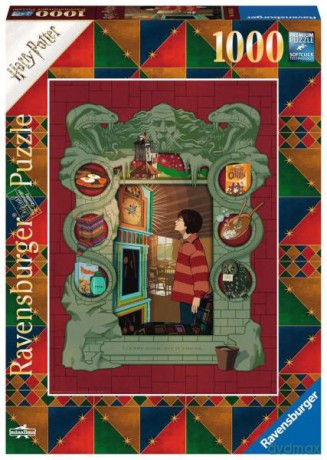 RAVENSBURGER 1000 el. Harry Potter e rodzinie Weasleyów 165162 [PUZZLE]