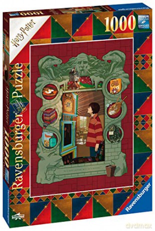 RAVENSBURGER 1000 el. Harry Potter e rodzinie Weasleyów 165162 [PUZZLE]