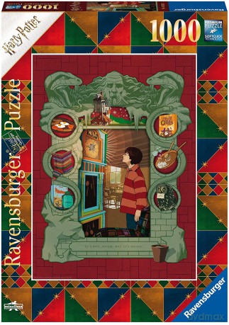 RAVENSBURGER 1000 el. Harry Potter e rodzinie Weasleyów 165162 [PUZZLE]