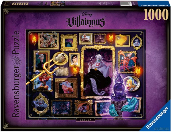 RAVENSBURGER 1000 el. Mała Syrenka Czarne charaktery Disneya 150274 [PUZZLE]
