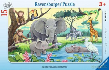 RAVENSBURGER 15 el. Afrykańskie zwierzęta 061365 [PUZZLE]