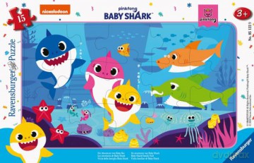 RAVENSBURGER 15 el. ramkowe Baby Shark 051229 [PUZZLE]