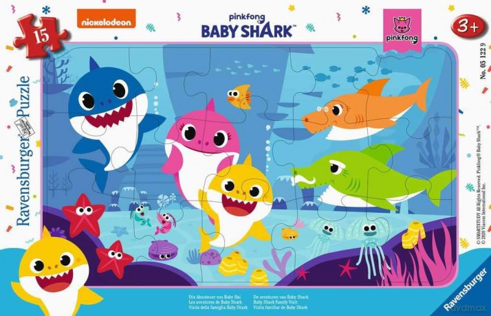 RAVENSBURGER 15 el. ramkowe Baby Shark 051229 [PUZZLE]