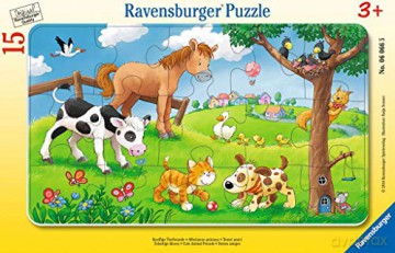 RAVENSBURGER 15 el. ramkowe Miłośnicy słodkich zwierząt 060665 [PUZZLE]