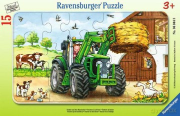 RAVENSBURGER 15 el. ramkowe Traktor 060443 [PUZZLE]