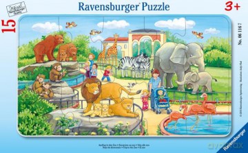 RAVENSBURGER 15 el. ramkowe Wycieczka do Zoo 061167 [PUZZLE]