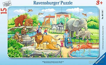 RAVENSBURGER 15 el. ramkowe Wycieczka do Zoo 061167 [PUZZLE]