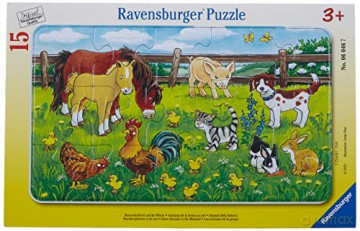 RAVENSBURGER 15 el. ramkowe Zwierzęta domowe 060467 [PUZZLE]