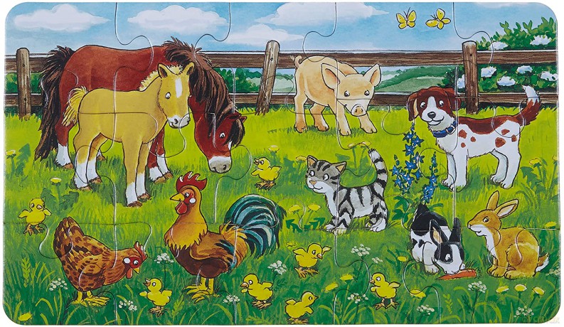 RAVENSBURGER 15 el. ramkowe Zwierzęta domowe 060467 [PUZZLE]