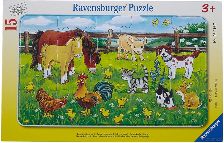 RAVENSBURGER 15 el. ramkowe Zwierzęta domowe 060467 [PUZZLE]