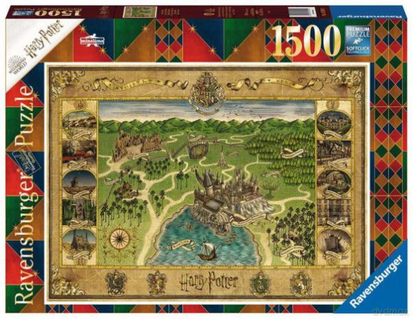 RAVENSBURGER 1500 el. Harry Potter Mapa Hogwartu 165995 [PUZZLE]