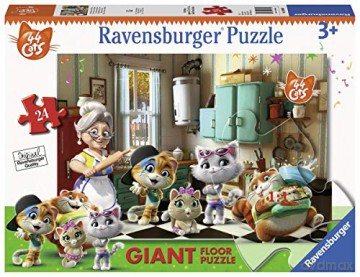 RAVENSBURGER 24 el. podłogowe 44 Koty. Koty z babcią 030040 [PUZZLE]