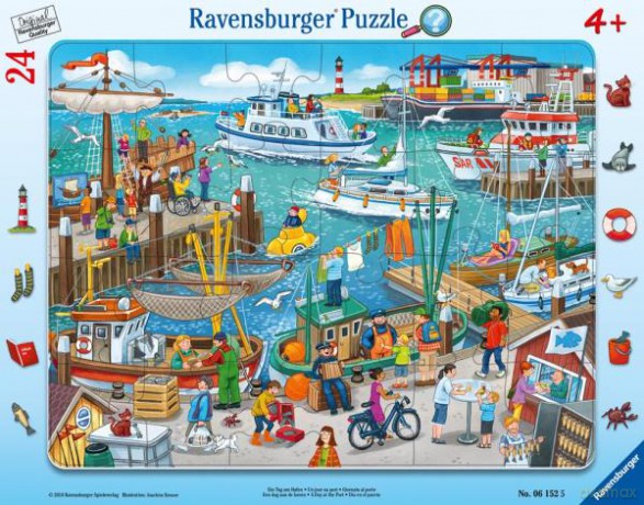 RAVENSBURGER 24 el. ramkowe Dzień w porcie 061525 [PUZZLE]