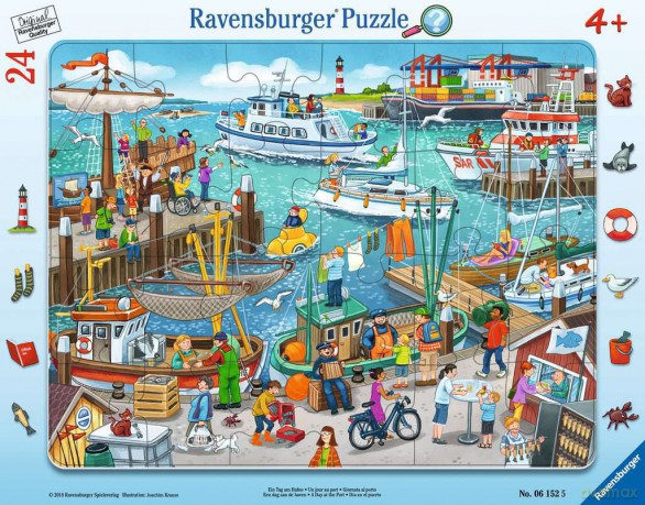 RAVENSBURGER 24 el. ramkowe Dzień w porcie 061525 [PUZZLE]