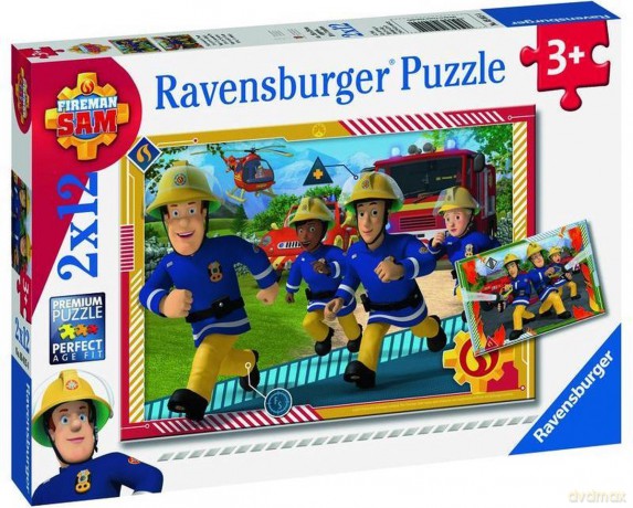 RAVENSBURGER 2x12 el. Strażak Sam i jego drużyna 050154 [PUZZLE]