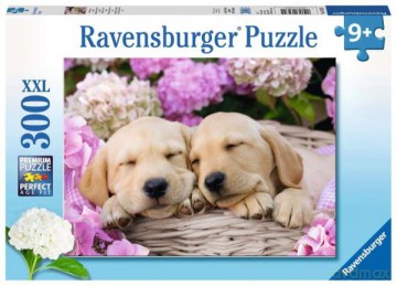 RAVENSBURGER 300 el. XXL Śliczne szczenięta w koszu 132355 [PUZZLE]