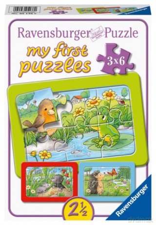 RAVENSBURGER 3x6 el. Małe zwierzęta domowe 051380 [PUZZLE]