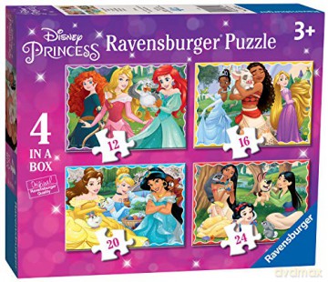 RAVENSBURGER 4w1 Disney Princess (12/16/20/24el) 030798 [PUZZLE]