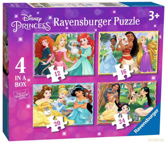 RAVENSBURGER 4w1 Disney Princess (12/16/20/24el) 030798 [PUZZLE]