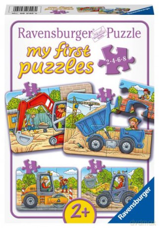 RAVENSBURGER 4w1 Plac budowy (2-4-6-8el) 069460 [PUZZLE]