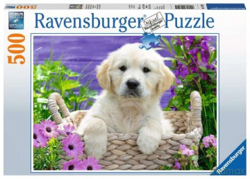 RAVENSBURGER 500 el. Słodki Golden Retriver 148295 [PUZZLE]