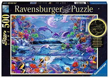 RAVENSBURGER 500 el. Swiecące w ciemności Magiczny świat 150472 [PUZZLE]