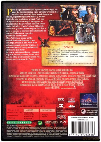 Pirates of the Caribbean: The Curse of the Black Pearl (Piraci z Karaibów: Klątwa Czarnej Perły) [DVD]