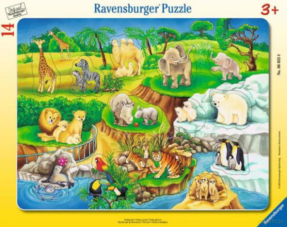 RAVENSBURGER Puzzle ramkowe 14 el. ZOO 060528 [PUZZLE]
