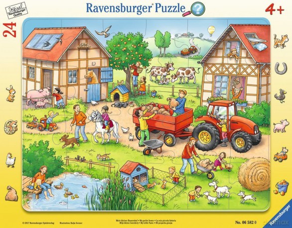 RAVENSBURGER Puzzle ramkowe 24 el. Moja mała farma 065820 [PUZZLE]